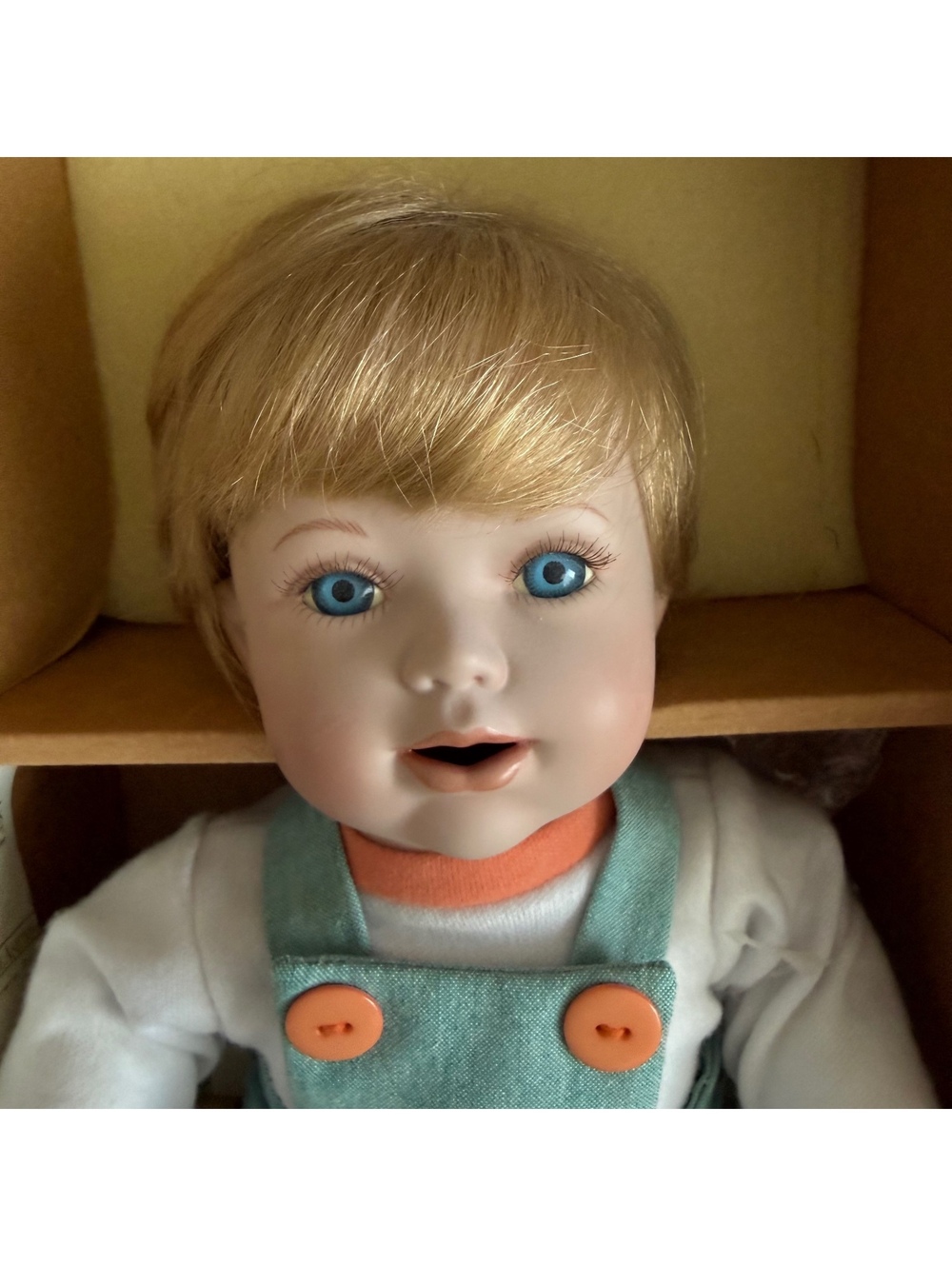 Vintage Ashton Drake Mark Doll w/ Box Blanket & Blocks Robin Miller Collection